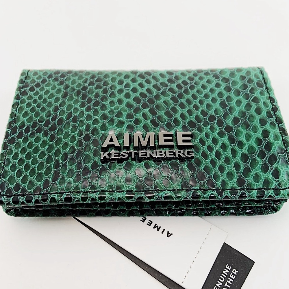 Aimee Kestenberg Bifold Sammy Emerald Snake Wallet